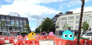 Live Pac-Man Championships On Swansea Roadworks