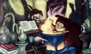 Witches and cauldron